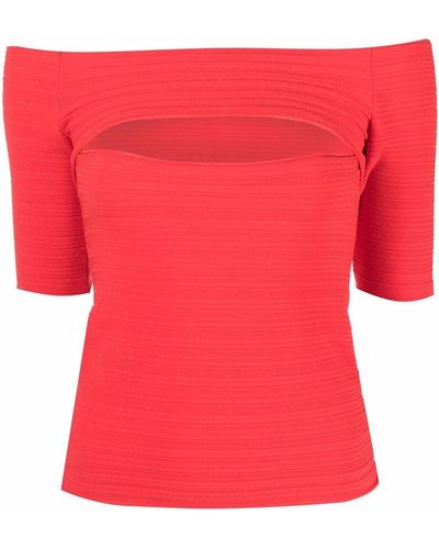 Stella McCartney Off-shoulder Cut-out Top - Red
