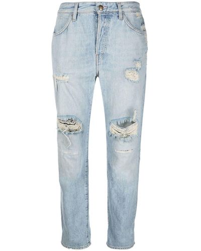 Washington DEE-CEE U.S.A. Gerade Jeans im Distressed-Look - Blau