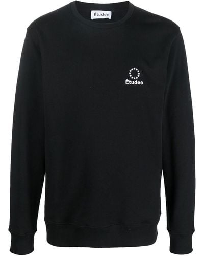 Etudes Studio Embroidered-logo Organic Cotton Sweatshirt - Black