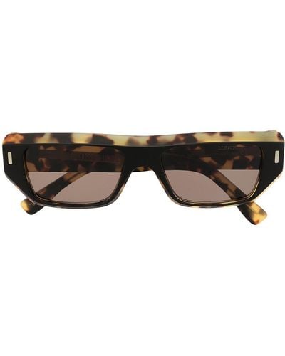 Cutler and Gross Tortoiseshell Rectangle-frame Sunglasses - Brown