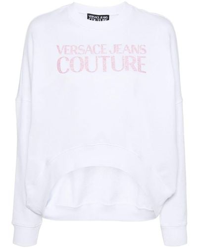 Versace Logo-print Cotton Sweatshirt - White