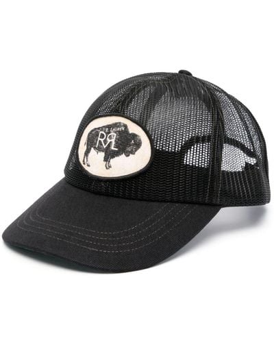 RRL Buffalo-patch Trucker Cap - Black