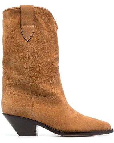 Isabel Marant Dahope 70mm Suede Boots - Brown