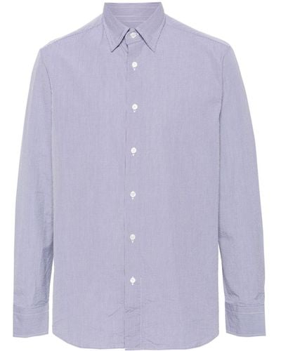 Brioni Gingham-check Cotton Shirt - Blue