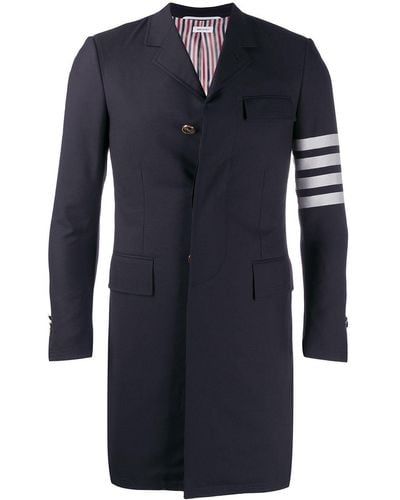 Thom Browne 4-bar Plain Weave Suiting Overcoat - Multicolour