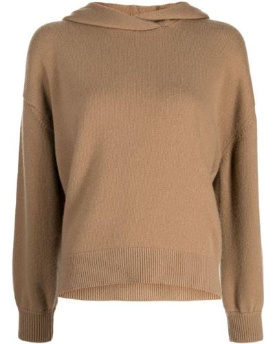 Pringle of Scotland Wool-blend Hooded Sweater - Brown