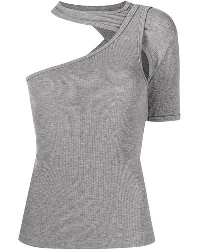 RTA Asymmetrisches T-Shirt - Grau