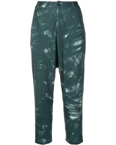 UMA | Raquel Davidowicz Paint-splattered Cropped Pants - Green