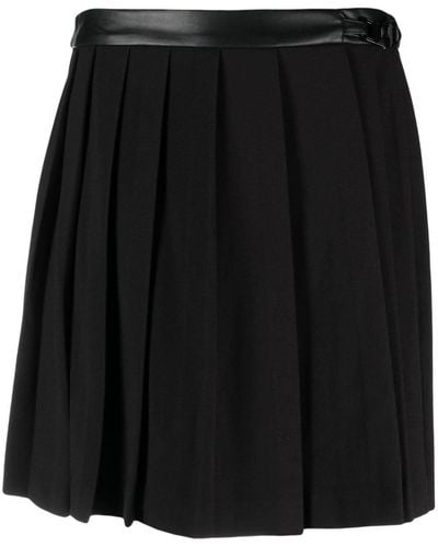 DKNY Pleated Mid-rise Miniskirt - Black