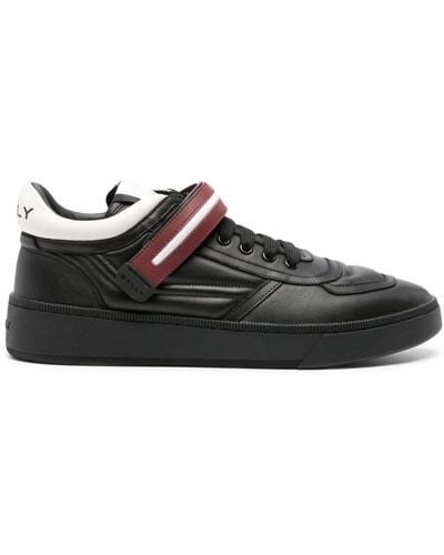 Bally Royce Touch-strap Leather Sneakers - Black
