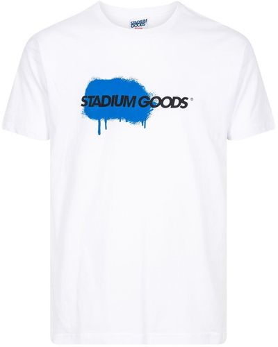 Stadium Goods Paint-drip Logo "white" T-shirt - Blue