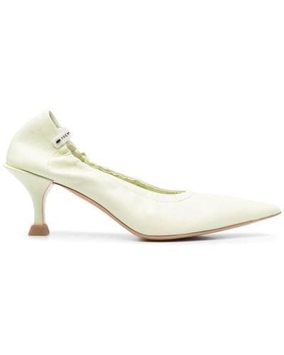 Premiata 70mm Pointed-toe Leather Court Shoes - White
