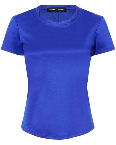 Proenza Schouler Maren オーガニックコットン Tシャツ - ブルー