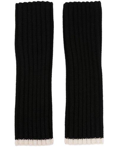 Totême Fingerless Wool Gloves - Black