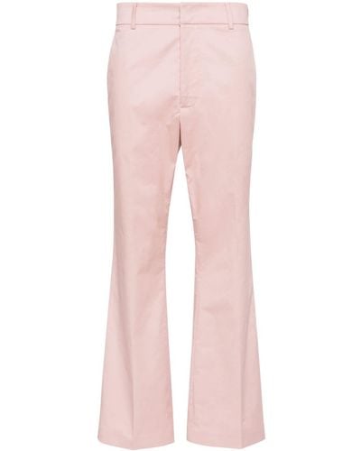 Patrizia Pepe Mid-rise Straight-leg Trousers - Pink