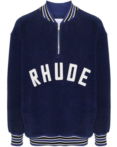 Rhude Sweater Met Logopatch - Blauw