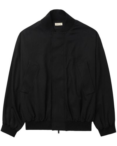 Fear Of God Chaqueta bomber de seda - Negro