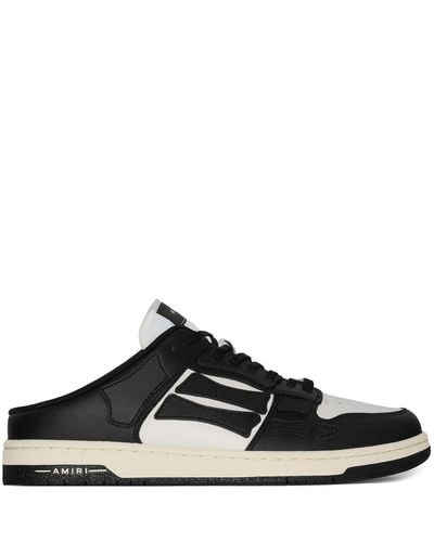 Amiri Skel Panelled Backless Leather Low-top Trainers - Black