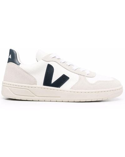 Veja V-10 レザースニーカー - ホワイト