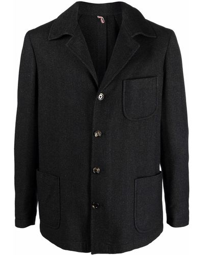 Dell'Oglio Single-breasted Wool-blend Jacket - Grey