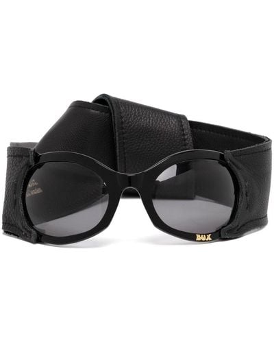 Natasha Zinko Self-tie goggle Sunglasses - Black