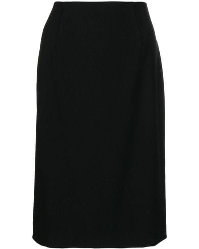 Paule Ka Straight-cut Crepe Skirt - Black