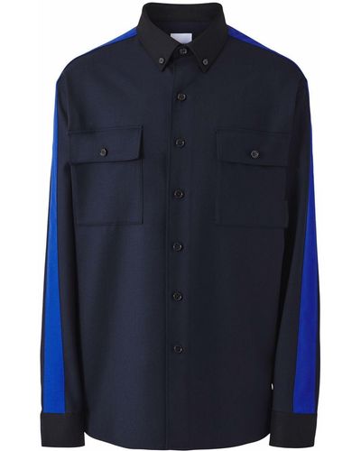 Burberry Wollen Overhemd - Blauw