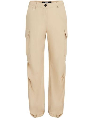 Karl Lagerfeld Pantalon droit à poches cargo - Neutre