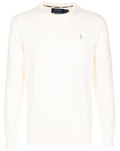 Polo Ralph Lauren Polo Pony-embroidered Cotton Sweatshirt - White