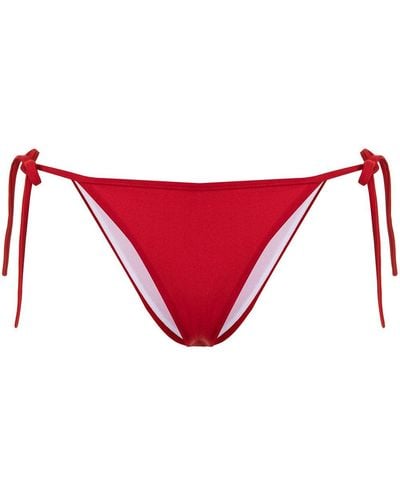 DSquared² Slogan Print Bikini Bottoms - Red