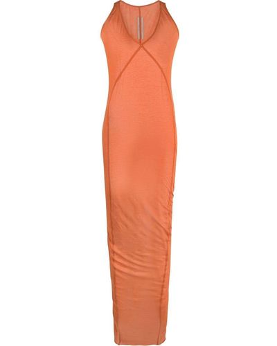 Rick Owens Vネック ドレス - オレンジ