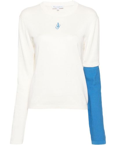 JW Anderson Contrast Sleeve Jumper - White