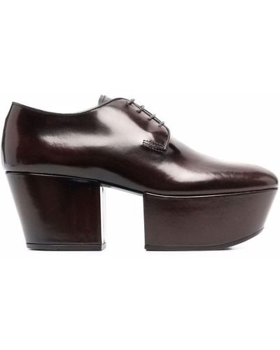 Prada Platform Lace-up Shoes - Brown