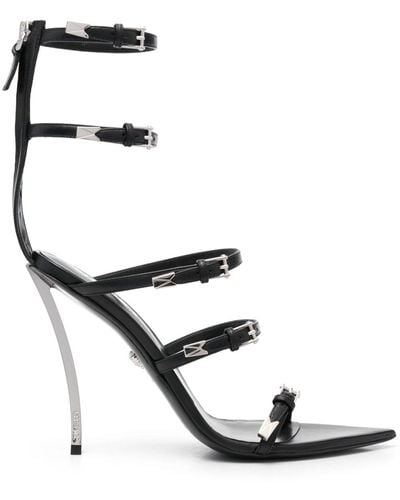 Versace Pin-point 120 Leather Sandals - White