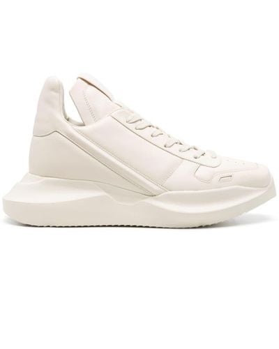 Rick Owens Geth Runner Leather Sneakers - White