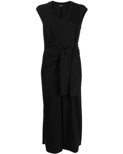 Goen.J Vestido midi con detalle retorcido - Negro