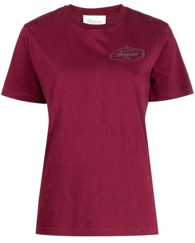 Bonpoint T-shirt en coton à logo imprimé - Rouge