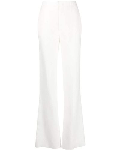 Tagliatore High-waisted Flared Trousers - White