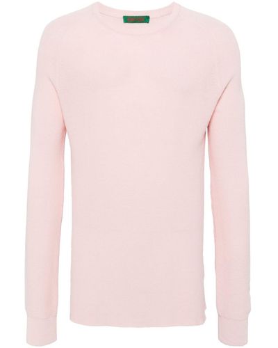 Casey Casey Crew-neck Cotton Sweater - Pink