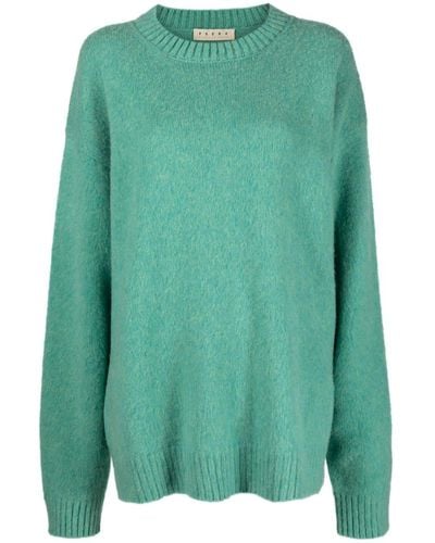 Paura Crew Neck Wool Sweater - Green