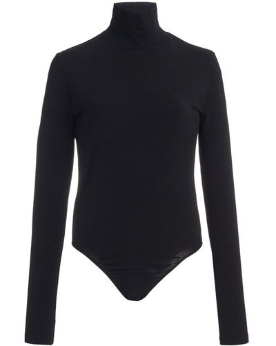 Another Tomorrow Roll-neck Long-sleeve Bodysuit - Blue