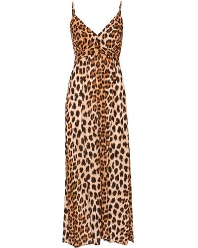 Liu Jo Leopard-print Maxi Dress - Metallic