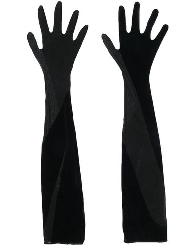 Mugler X Wolford Elbow-length Gloves - Black