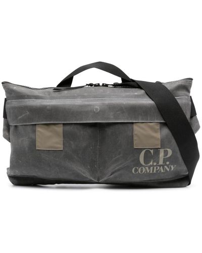 C.P. Company Sac porté épaule à logo imprimé - Noir