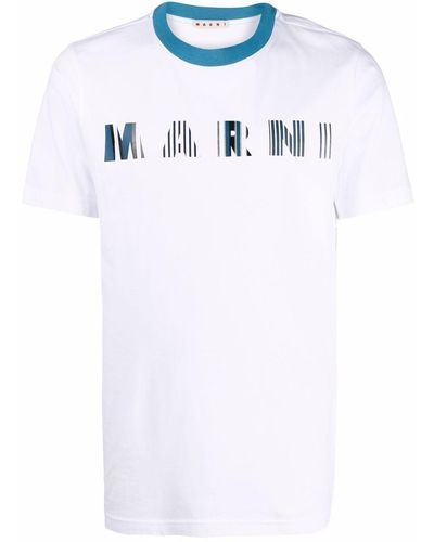 Marni Logo Print Cotton T-shirt - White