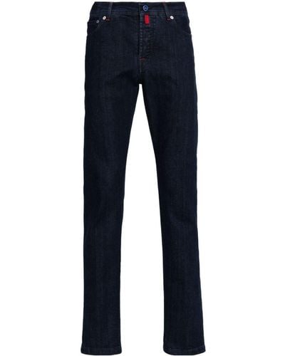Kiton Jeans con applicazione - Blu