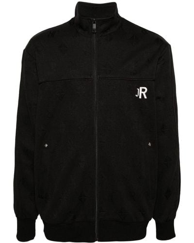 John Richmond Logo-jacquard Knitted Sweatshirt - Black