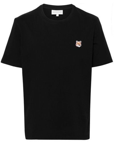 Maison Kitsuné T-shirt en coton à motif Fox - Noir