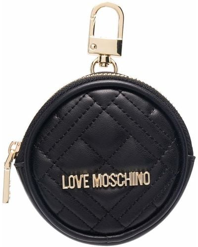 Love Moschino Quilted Circle-body Purse - Black