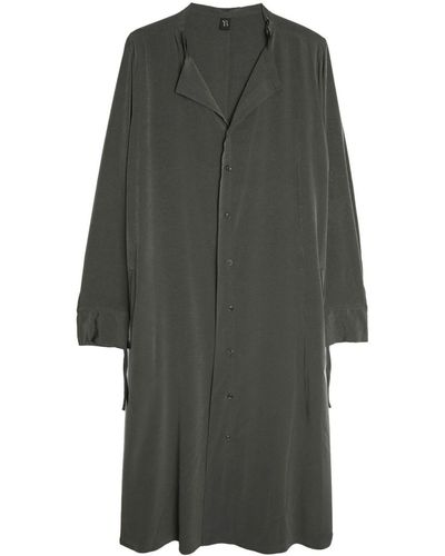 Yohji Yamamoto Ausgestelltes Kleid mit Knöpfen - Grau